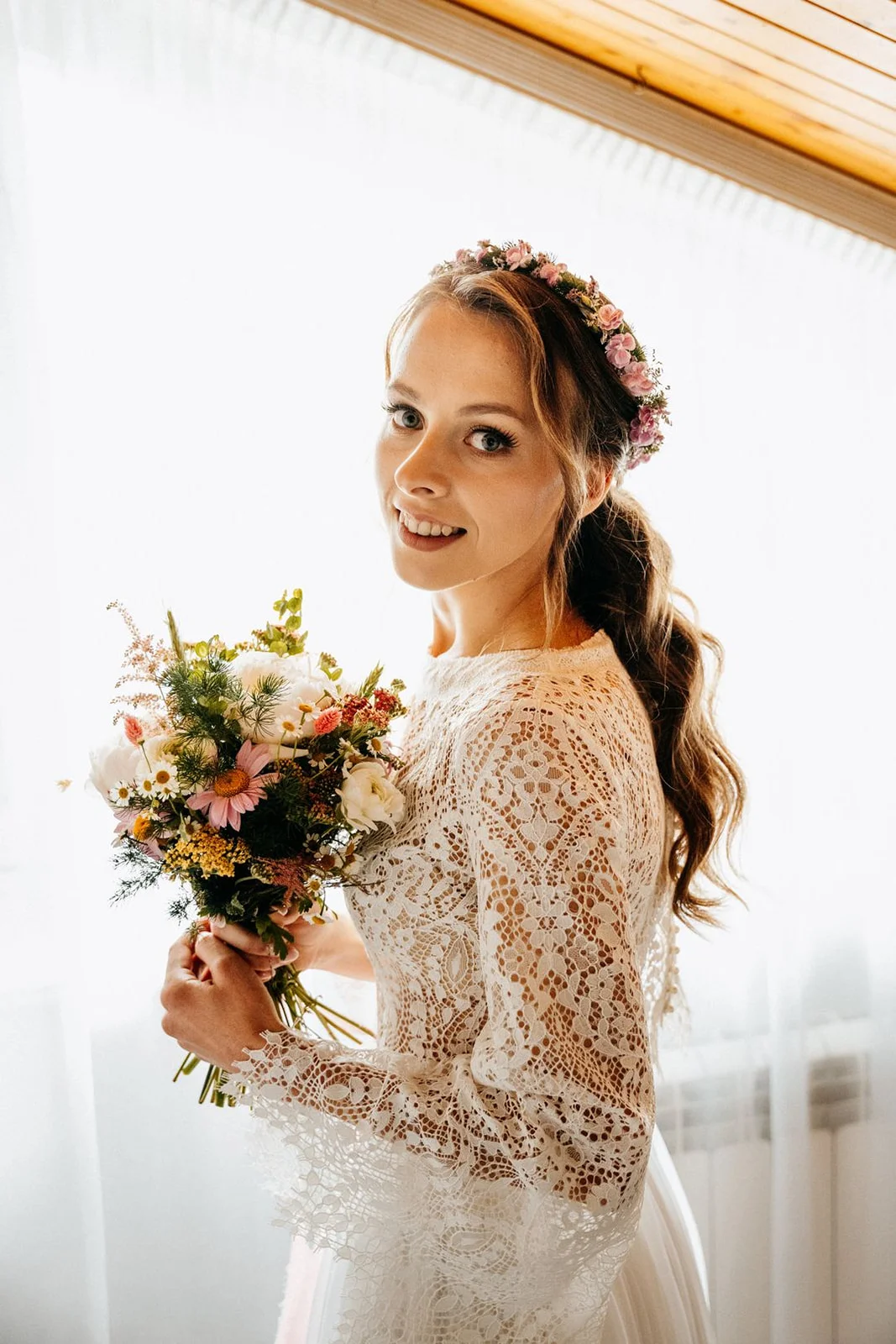 Bukiet ślubny boho panna młoda