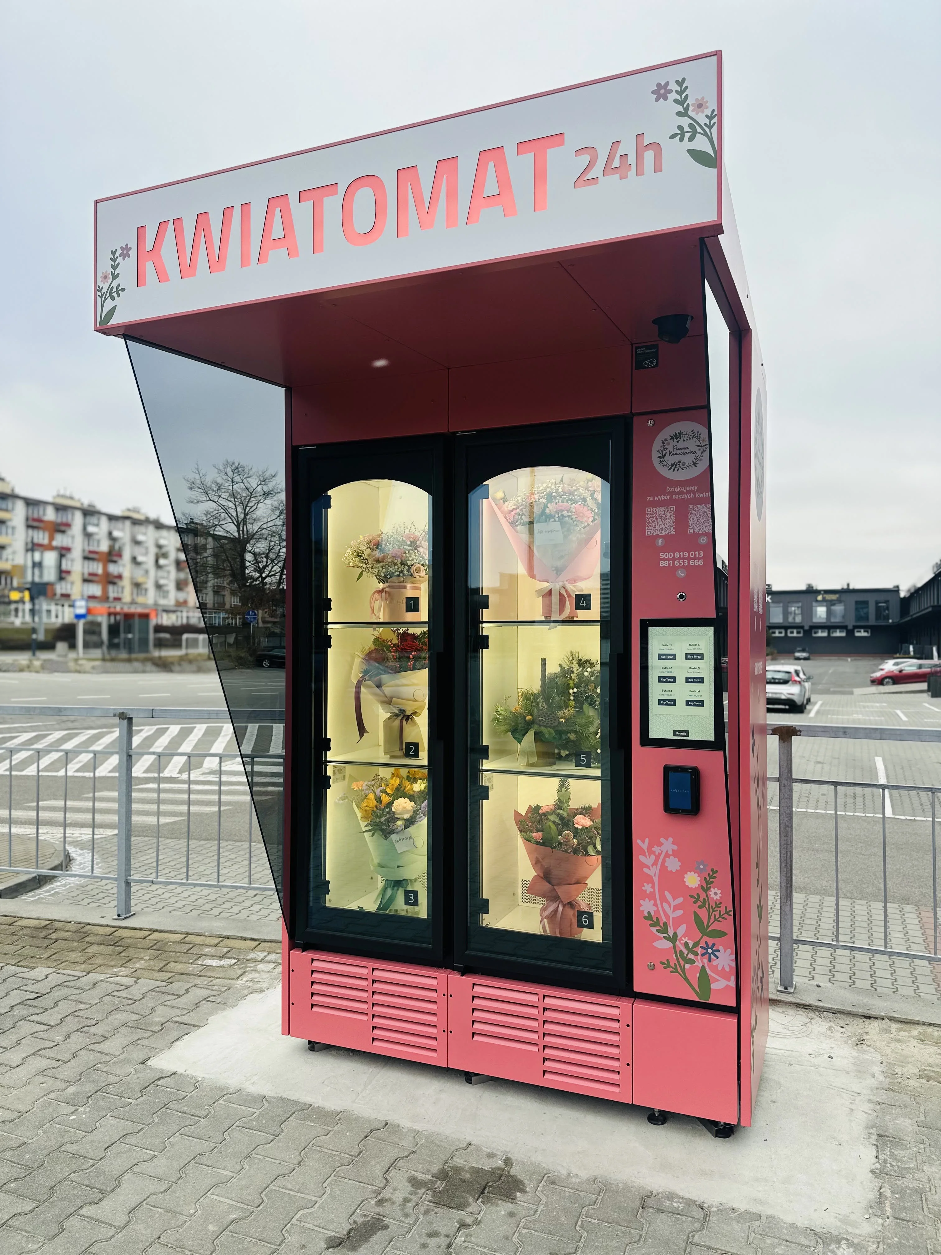 Kwiatomat Panna Kwiaciarka w Rzeszowie - automat do sprzedaży kwiatów