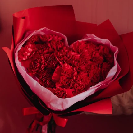 SERCE NA DŁONI Z GOŻDZIKÓW - JEDNA CENA 269 ZŁ